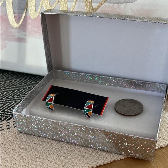 Fashion Jewelry Half Moon Aztec Earrings - Picture 2 of 4